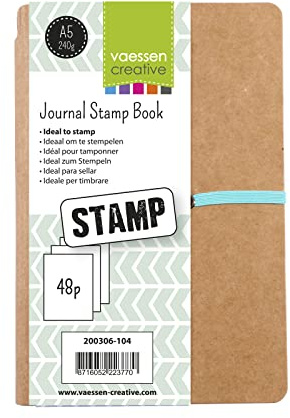 Stamp Journal de Vaessen Creative Libro Artístico con 48 Páginas sin Líneas para Estampado