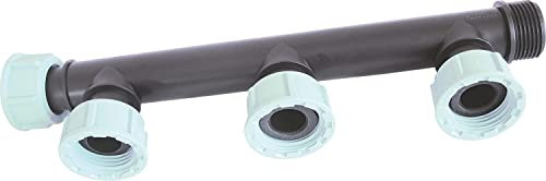 Suinga COLLETTORE DI IRRIGAZIONE 1 per 3 o 4 elettrovalvole da giardino, nero