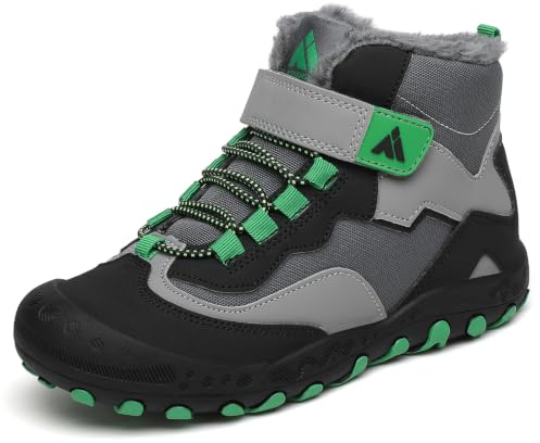 Mishansha Bottes Neige Enfant Hiver Chaudes Fourrées Noir 38 EU
