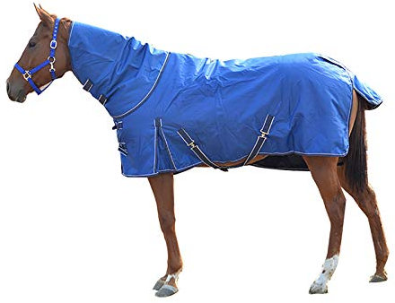 MaJu Pferdezubehör Pferdedecke Reißfestes Gewebe Winddicht Und Atmungsaktiv, Blau(Size:145cm)