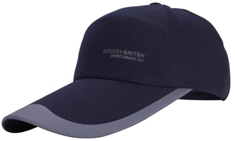 Long Brim Baseball Cap for Men Sun Visor Hat Peak Cap Snapback Hat Sun UV Protection Hat Adjustable Outdoor Sports Casual Hat with Built-in Sweatband for Hiking Camping Travelling Running Cycling