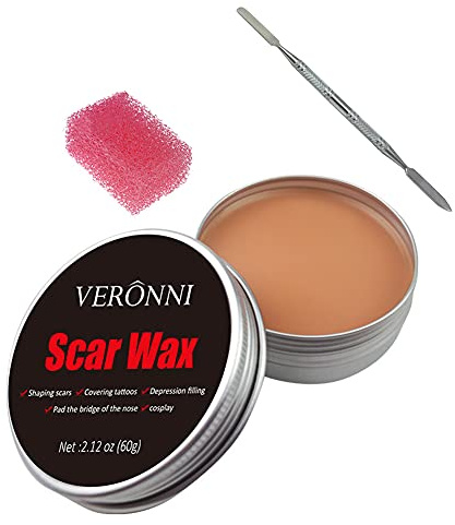 Halloween Schminke Wachs, Wund Effekt Wachs, Scar Wax, Make-up Wachs mit Spachtel für Halloween Festival Bühne Spezialeffekte Maskerade Cosplay Party