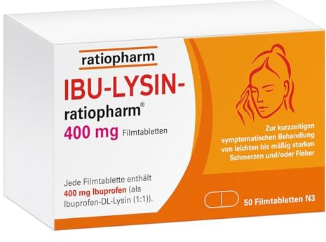 IBU-LYSIN ratiopharm 400 mg Filmtabletten, 50 St
