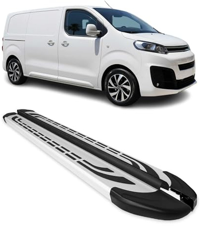 Marchepieds Latéraux pour Citroen Jumpy 2016-2026 Aluminium Gris L1 Court 2Pcs