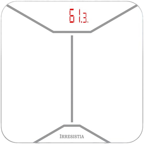 IRRESISTIA Bathroom Scales for Body Weight - Digital Weighing Scales with Ultra Accuracy and Consistency - Measure kg/lbs/stones - 2Yr Guarantee - White BW26i
