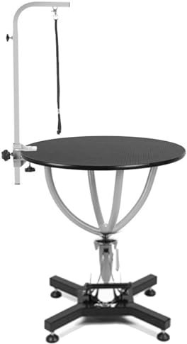 HJYryhyfddply 70 cm Langer Hundepflegetisch mit Hydraulischer Hebevorrichtung, Desktop-Pflegetisch für Hunde Zu Hause, Verstellbarer überkopfarm für Hunde Und Katzen(Black)