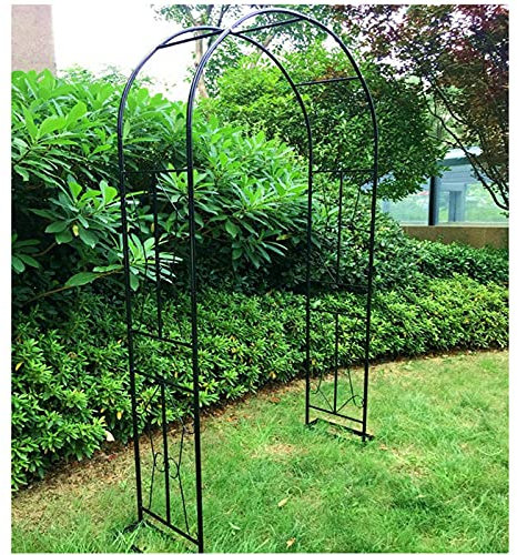Arco da giardino in metallo per rampicanti e fiori, grande 2,4 m, pergolato in ferro con montaggio fai da te, 180 x 240 cm, 200 x 240 cm, 260 x 240 cm