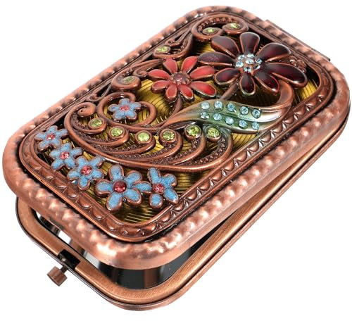 TOVINANNA Kleiner Faltbarer Schminkspiegel Kompakter Taschenspiegel Für Damen Tragbar Für Reisen Und Outdoor Zum Schminken Passt in Handtaschen