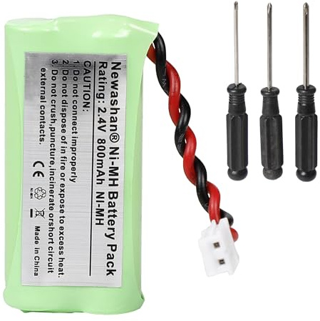 Fuworance 800mAh 2.4V Batterie de Remplacement Compatible avec Tomy Y7573P Y7574P TF525 Digital Baby Monitor Babyphone Rechargeable NiMH Batterie avec des Outils de réparation