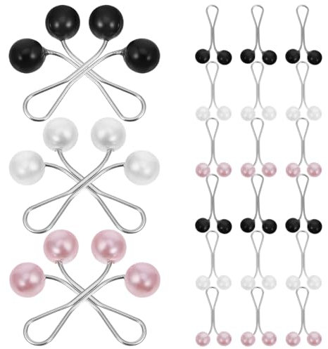 HOODANCOS 24stücke Teiliges Perlen Hijab Pins Farbige U-förmige Sicherheitsnadeln Aus Langlebiger Legierung Vielseitig Für Kopftücher Schals Und Pullover Eleganter Schmuck Für Damen