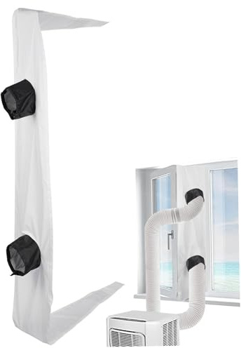 Hintyne Joint de fenêtre pour climatiseur Portable Ruban de Fixation étanche 300 cm (118 Pouces) avec Doubles Trous kit fenêtre pour climatiseur Mobile