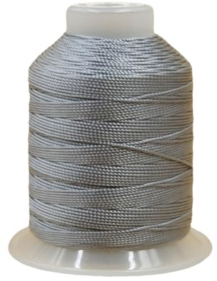 Paybous 1 mm geflochtene Seidenschnur, Polyesterschnur, 3-lagig, geflochtener Rand für Anhänger, Schmuck, Freundschaftsarmbänder, Halsketten, Bastelarbeiten, 220 Meter (grau)