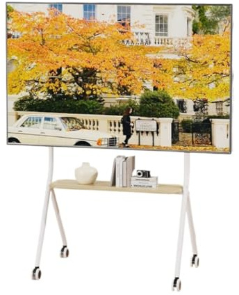 WANGKENSU Universal TV Stand Television Stands TV Stand Tvstand Mobile TV Cart for 42-75 Inch LED LCD TVs, Tripod TV Stand with Tray Holds Up to 110lbs, Height Adjustable with Wheels TV Bracket T