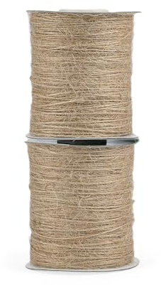 Vaessen Creative Juteschnur Natur 1 mm x 200 m - 2 Stück Gartenschnur, Küchengarn und Paketschnur für Innen- und Außenbereich - Vintage Boho Garn für Karten Basteln, Deko, Pflanztöpfe und Hochzeiten