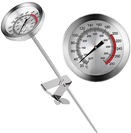ROMISBABA Termometro per Alimenti Acciaio per Temperatura Cottura Bbq e Frittura Compatto e Leggero per Carne Pollo e Grigliate Facile da Usare e Portatile