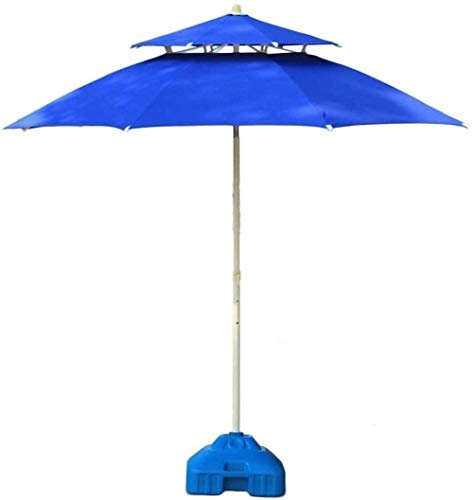 CLSDRZC Garden Parasols 7.5' Double Top Patio Sun Umbrella, Perfect for Outdoor Yard, Beach Commercial Event Market, Camping, Pool Side