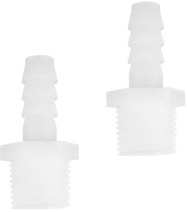 Qrity 2 Pack Plastic Hose Barb Reducer Pagoda Pipe Fittings, 10mm OD Barbed Hose Pipe Connector x G 1/2 Male Thread Adapter Connector, for Fish Tank, Air Line