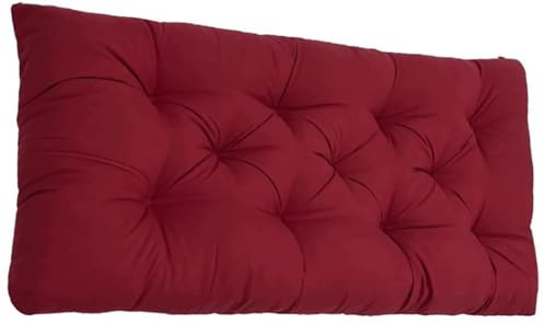 SWJ-swjssb Bankauflage Sitzkissen Gartenkissen Bankkissen 90x50/100x50/110x50/120x50cm, Dicke 8cm,Sitzauflagen Loungekissen Sitzpolster Auflage Für Bänke/Gartenbank Stuhlkissen(Burgund,120x50cmx8cm)