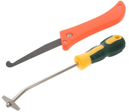 Yardenfun 2 Pezzi Attrezzi per Rimozione Stuccatura Piastrelle in Acciaio Tungsteno Raschietto Ergonomico per Pulizia Fughe in Cucina Bagno e Balcone Strumento Manuale