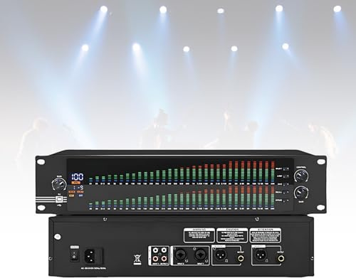 LCD Display 31-Band Stereo Equalizer With Touch Controls, USB PC Interface, 10 Preset Effects, Noise Reduction, Rack Mount Design For Home Theater