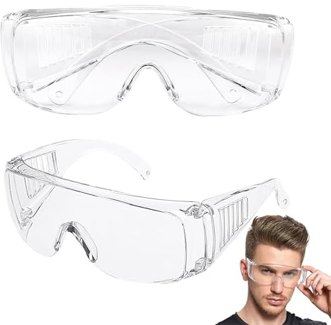 2er-Pack Schutzbrille Arbeitsschutzbrille,Beschlagfrei Und Bruchsicher,Entspricht Den Normen Ansi Z87.1 Und En 166,Uv-BestäNdig,Schutzbrille FüR BrillenträGer,Laborchemisch BestäNdig Schutzbrillen