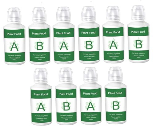 Confezione da 5 granuli di fertilizzante idrosolubile A e B per piante idroponiche, soluzione nutritiva per piante da interno, ortaggi, erbe aromatiche e fiori, facile da usare.
