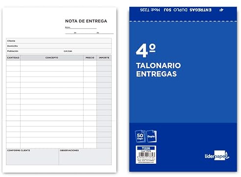liderpapel T226 carnet de livraisons