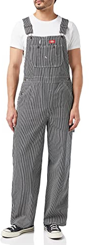 Dickies Mens Big Hickory Stripe Bib Overalls and Coveralls Workwear Apparel, Hickory Stripe, 48W x 32L US