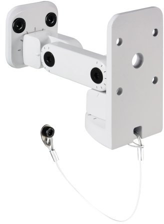 Adam Hall Stands SUWMB 10 W - Universal Wandhalterung für Boxen bis 10kg, mehrfach verstellbar auf allen Achsen, weiß