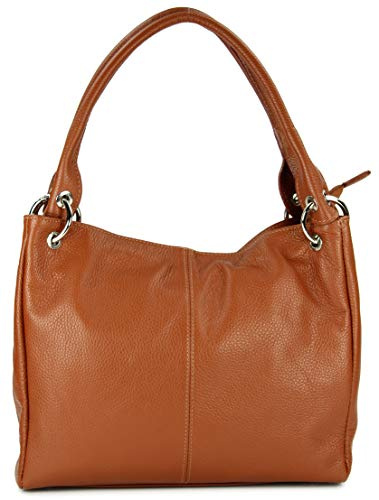 Belli italienische Leder Schultertasche Damentasche Handtasche Shopper Lilly - 33x28x14 cm (B x H x T)
