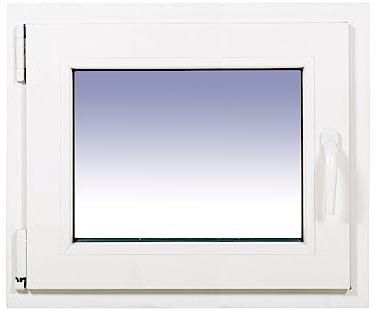 Ventanastock PVC 600x500 Practicable Oscilobatiente Izquierda con 1 hoja y vidrio Carglass (Climalit Mate)