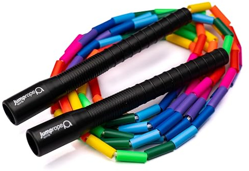 Professionelles Rope Skipping Wettkampf Springseil Freestyle Bead - Länge verstellbar (3m Seillänge)