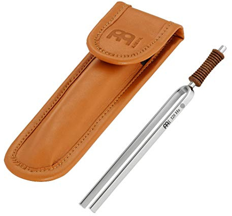 Sonic Energy personalisierbare Stimmgabel – Blume des Lebens 128 Hz / C3 – Für Meditation, Therapie, Zuhause – Inkl. Baumwolltasche und Kunstlederetui (TF-FOL-CUST)