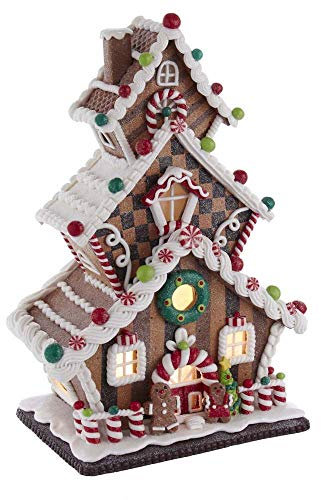 Kurt S. Adler Galleta de Jengibre de 13 Pulgadas con 3 Capas LED House (GBJ0016)
