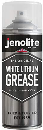 JENOLITE White Lithium Grease Spray | 400ml | Heavy Duty, Multi-Purpose Lubricant Spray | Ideal for Cars, Machinery, Hinges, Winches | Metal on Metal Grease | Protect Against Wear & Corrosion