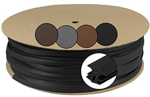 Montafox Fugendichtband 7,5-10 mm 50 m Schwarz Terrassendielen WPC Holz | Fugenband, Fugenschlauch, Bodenfüllprofil, Fugendichtung, Fugenfüller, TPE, UV-beständig, Terrassenabdichtung, Balkon, Stein