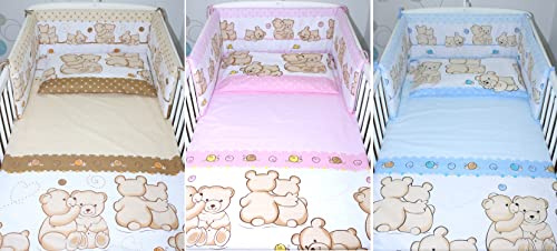 Primawela Baby Bettwäsche - Bärchen Braun - Kinderbettwäsche Babybettwäsche mit Kissenbezug Baumwolle (Braun, 100 x 135 cm)