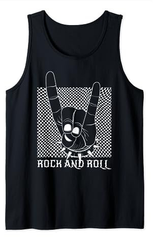 Devil's Greeting Chip Fork Metal Hand & Roll Rocker Tank Top