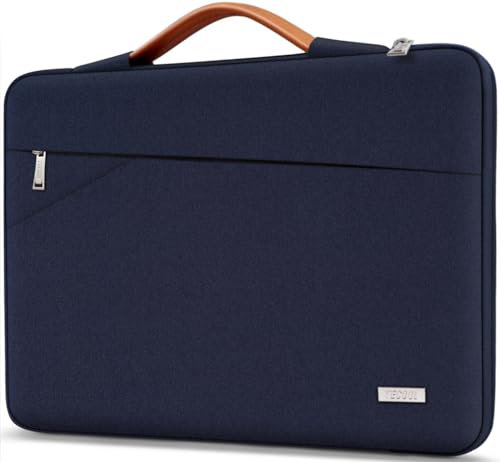 TECOOL 16 Zoll Laptoptasche Hülle für MacBook Pro 16 M4 M3 M2 M1 Pro/Max 2024-2019, Tasche ASUS Vivobook 16, Lenovo Thinkbook/Ideapad 16 Dell HP Laptop Wasserdicht Stoßfestes Schutzhülle, Dunkelblau