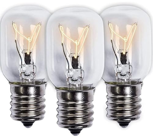 Accessoires Ampoule Micro-Ondes 40W E17 125V Pièce De Rechange - Ajustement Exact Pour Compatible Avec Les Micro-Ondes Whirlpool Et Les Lampes À Lave - Paquet De 3