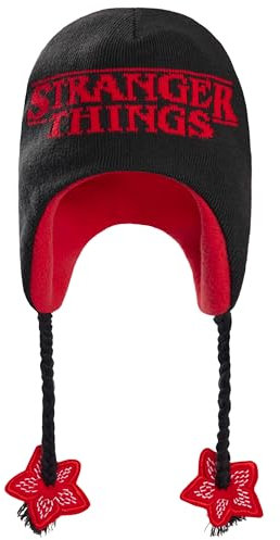 Stranger Things Winter Mütze Mädchen - One Size Beanie-Mütze mit Ohrenklappen für Kinder und Teenager