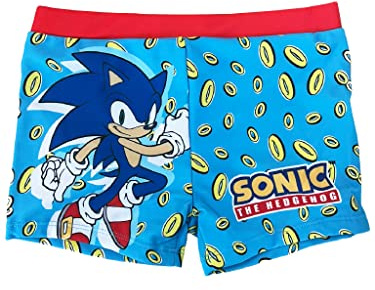 Costume Enfant Sonic - Costume Piscine Enfant - Maillot de Bain Sonic Characters - Shorts - Vêtements Enfants (FR/ES, Âge, 5 Ans, 6 Ans, Taille Normale, Bleu)