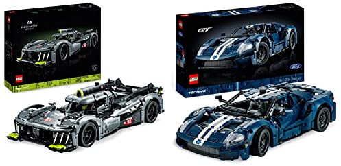 LEGO 42156 Technic Peugeot 9X8 24H Le Mans Hybrid Hypercar & 42154 Technic Ford GT 2022 Auto-Modellbausatz für Erwachsene
