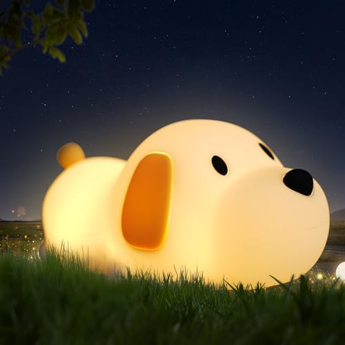 Danolt Nachtlicht Hund, Silikon Nachtlicht Dimmbar, Nachtlicht Kinder