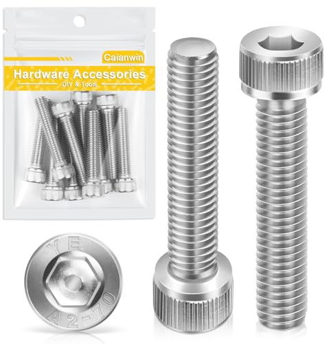Caianwin-M8*40mm 10 Stück Zylinderschrauben mit Innensechskant DIN 912 | Edelstahl(A2 V2A) Schrauben für Industriemaschinen,Kraftfahrzeuge,Bauwesen