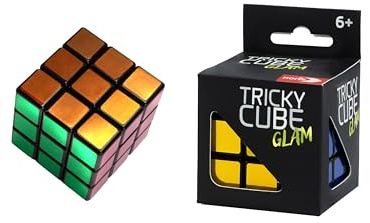 Noris 606132065 Tricky Cube Glam, klassikern för att främja rumslighetstänkande, för barn från 6 år, metallic