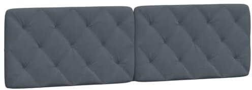 vidaXL Kopfteil-Kissen Dunkelgrau 180 cm Samt