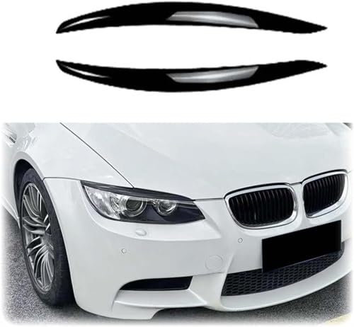 Autoscheinwerfer Wimpern Augenbrauen Aufkleber für BMW 3 Series E90 E91 E92 E93 M3 318i 320i 320d 325i 330i 330d 2005-2012, Frontscheinwerfer Trim Augenlider Deckel Scheinwerferblenden Dekoration