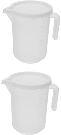 Alipis 2 Pz misurino brocca di miscelazione brocca di misurazione Tazza di misurazione Bicchiere per caffetteria misurini per liquidi utensili da cucina da forno plastica Riutilizzabile