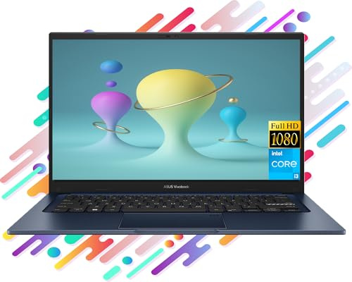 ASUS Ordinateur portable Vivobook avec écran FHD de 14, Intel Core i3-1215U, 24 Go de RAM 1 To SSD, webcam, Bluetooth, Wi-Fi 6E, Windows 11 Pro, bleu, prêt pour les étudiants et la vie